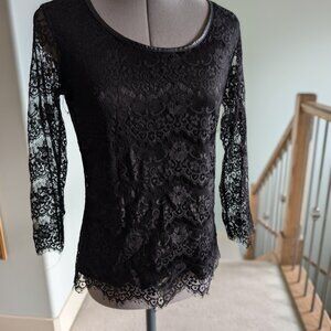 Black lace top
